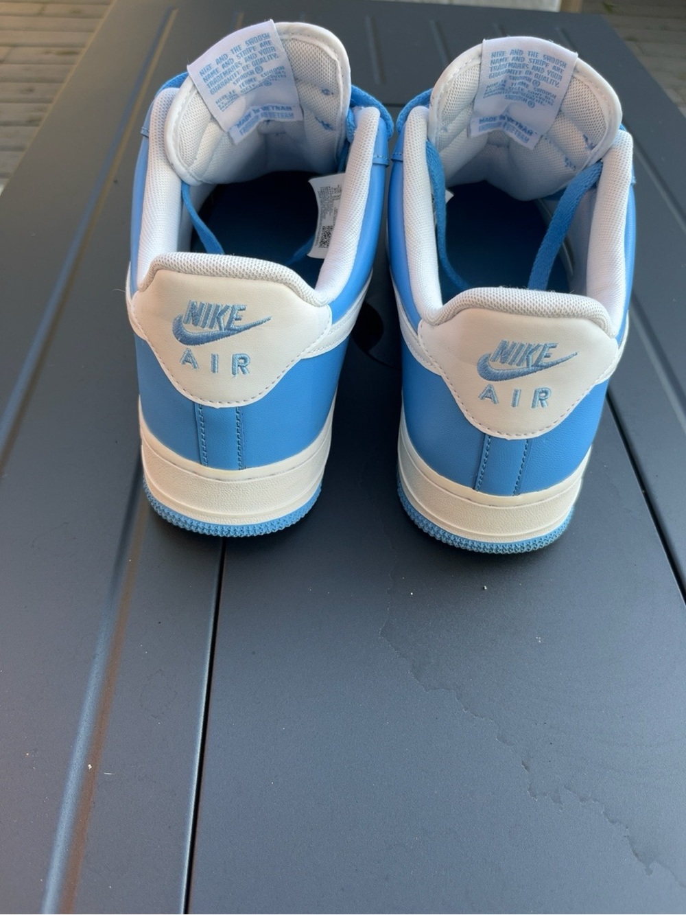 Nike Air Force 1 ‘07 University Blue White Men’s Size 11 | Worn Only Twice - Picture 4 of 6